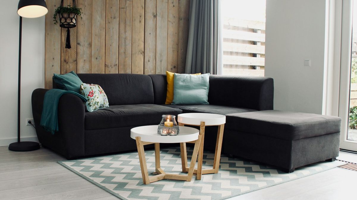 Sofa photographed for a sale post